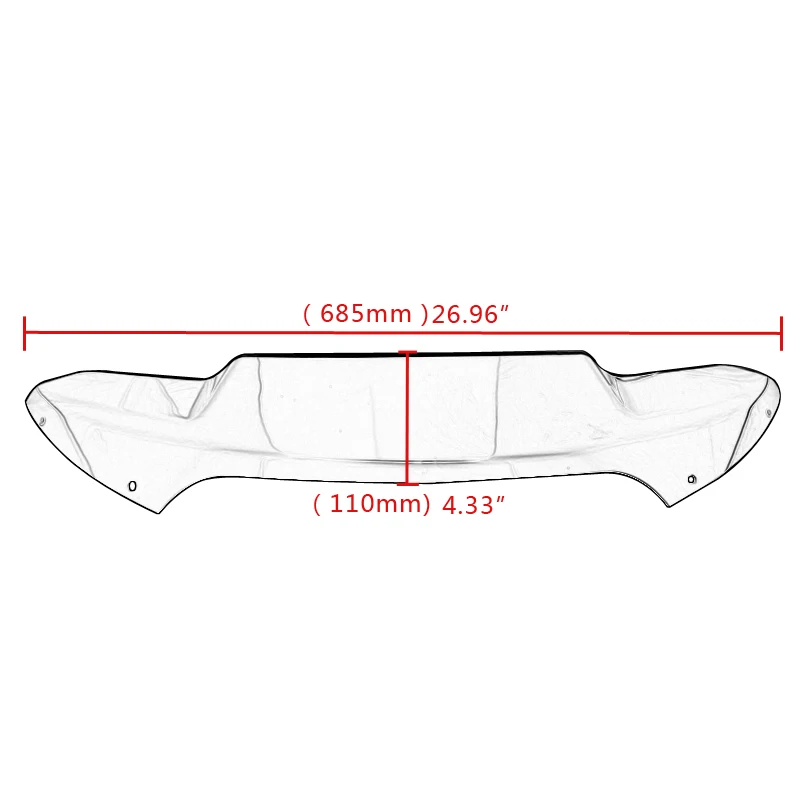 Верхний дефлектор ветрового стекла 4 5 дюйма для мотоцикла Harley Touring Road Glide