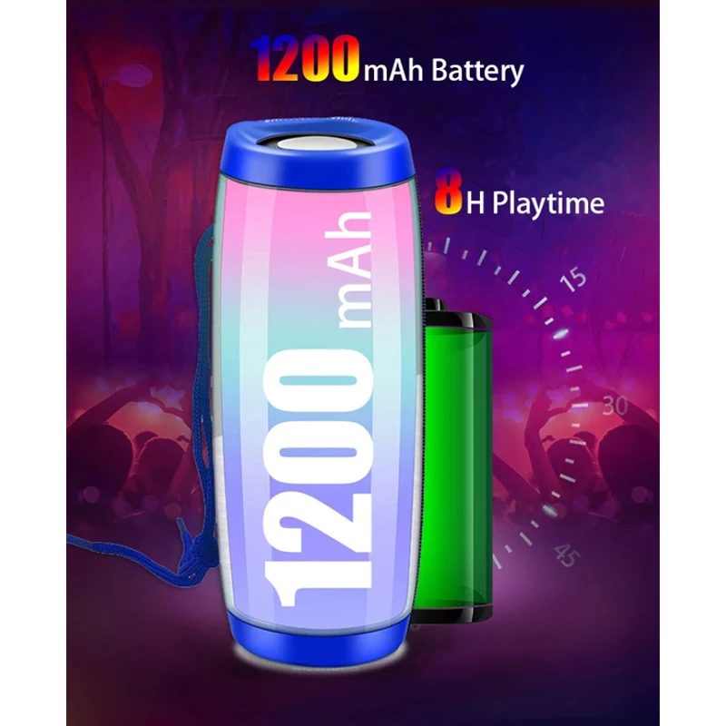 Переносная Bluetooth колонка Беспроводной Мощный бумбокс уличная Водонепроницаемая