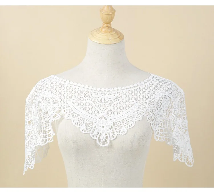 Летняя вязаная кружевная куртка с воротником вырезами без бретелек шаль жилет