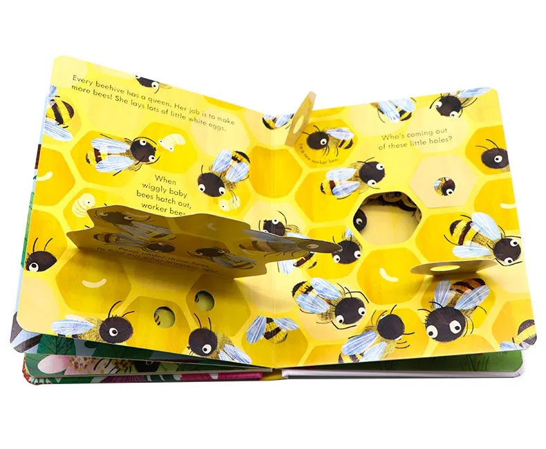 Peep Inside a Beehive английский 3d-альбом с откидной крышкой книга Пчелой познавательные