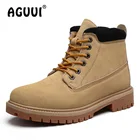 Мужские мотоциклетные Защитные Ботинки Martin из коровьей кожи, нескользящая Уличная обувь, Зимние ботильоны, размеры 38-44