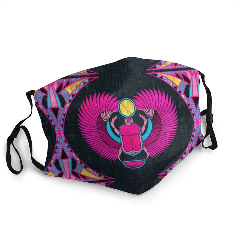 

Egyptian Scarab Beetle Mask Adult Anti Haze Dust Mask Protection Cover Respirator Breathable Mouth Muffle