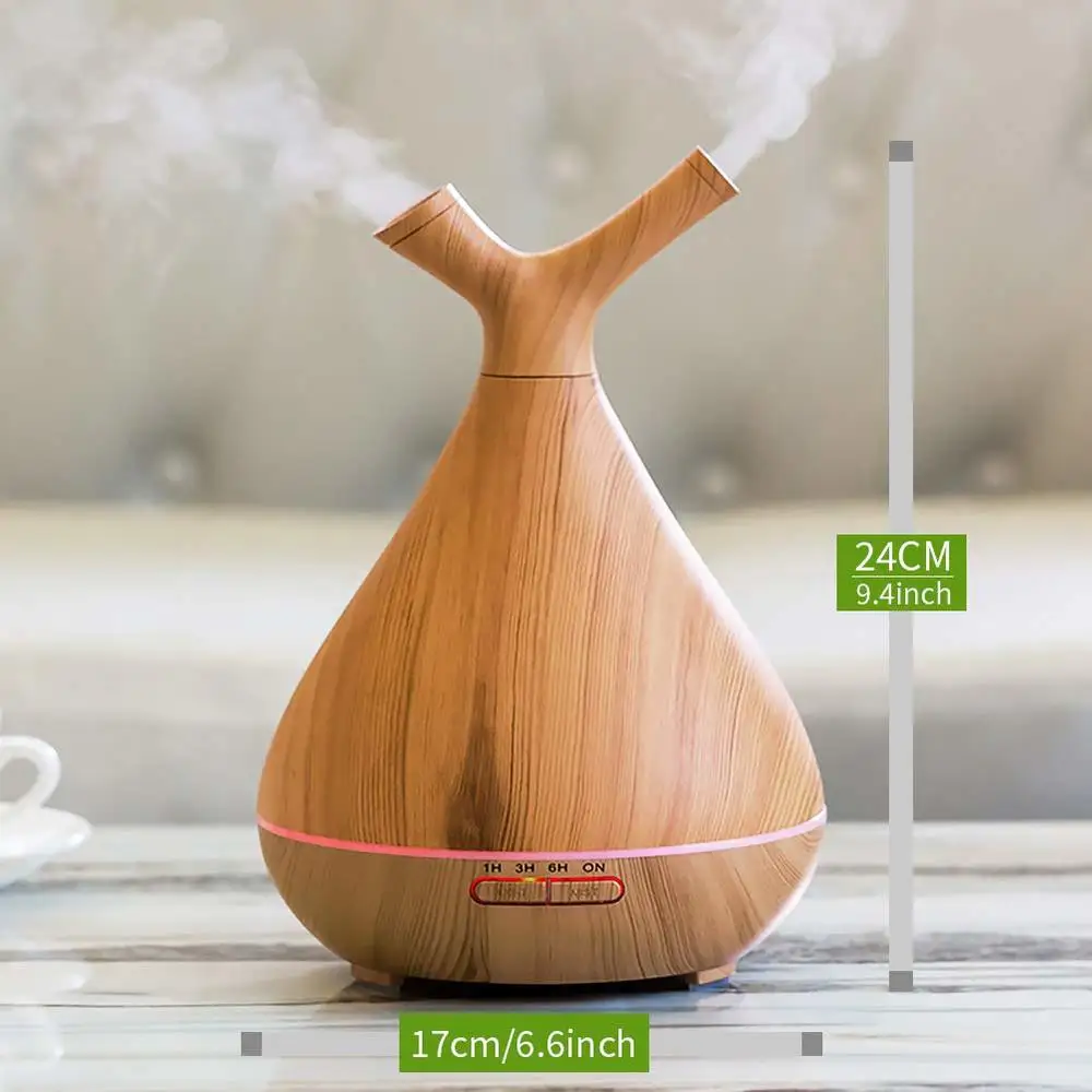 Aromatherapy Diffuser 400ml Ultrasonic Nebulizer Oils Quiet Aroma Air Humidifier Fragrances for Room Office Coroful Led Bpa Free | Бытовая