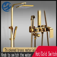 h quality gold thermostatic shower faucets bathroom shower set mixer taps faucet bidet faucet mixer shower set shower spray gun