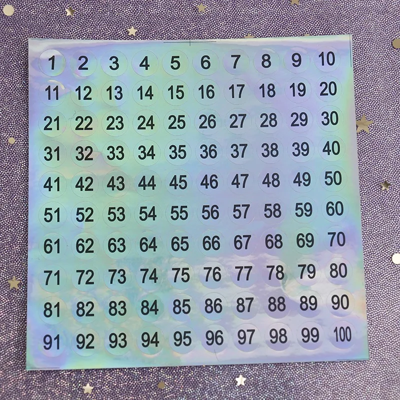 Водонепроницаемый номер 1-300 лазерные этикетки наклейки лак для ногтей помада