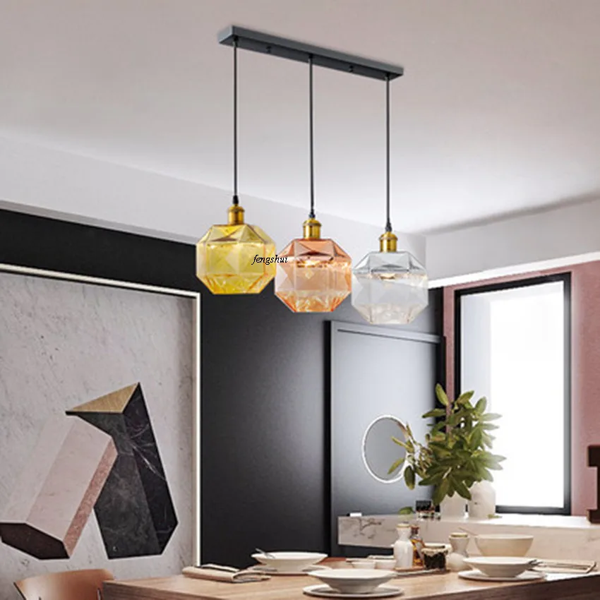 Постмодерн светодиодный светильник из конфетного стекла подвесной s ing