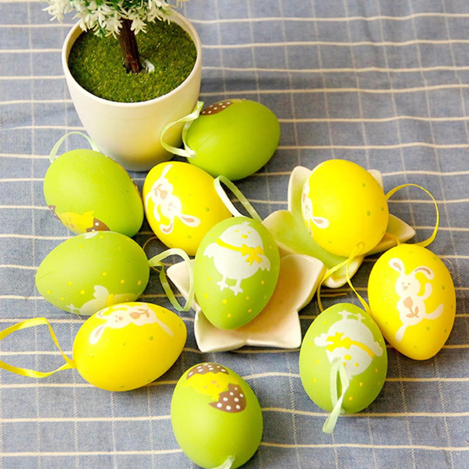 

Easter Decorations Simulation Colorful Easter Eggs Hanging Pendant DIY Festival Home Garden Decor wielkanoc ozdoby wielkanocne