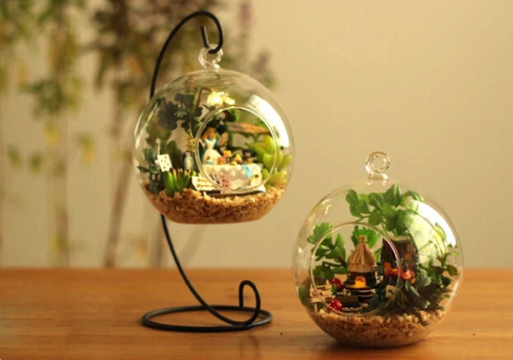 DIY Дом стеклянный шар Летающая Игрушка-домик, Pixar фильм вверх модель с миниатюрная мебель, деревянный Мини ручной работы модель подарок игрушка