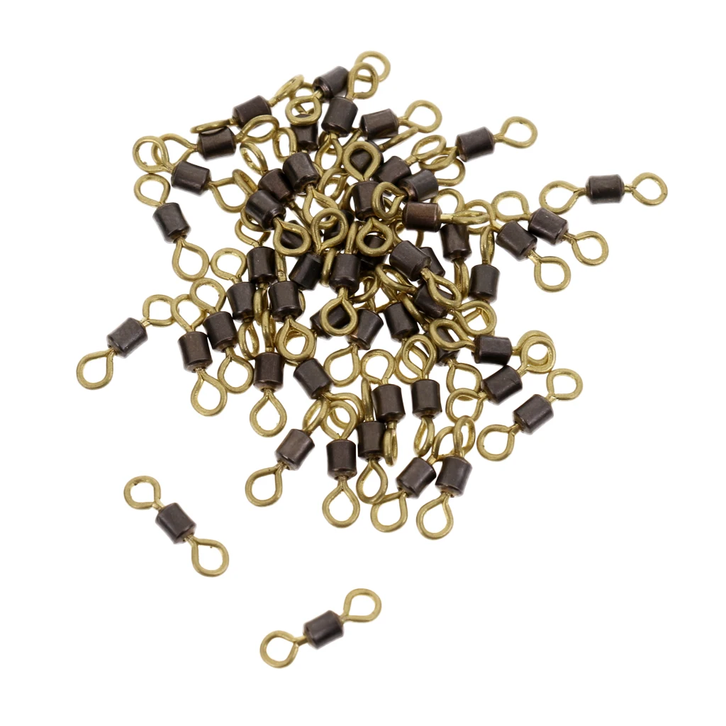 50 шт. в упаковке двухцветные Вертлюги с круглым глазом цельное кольцо снаряжение