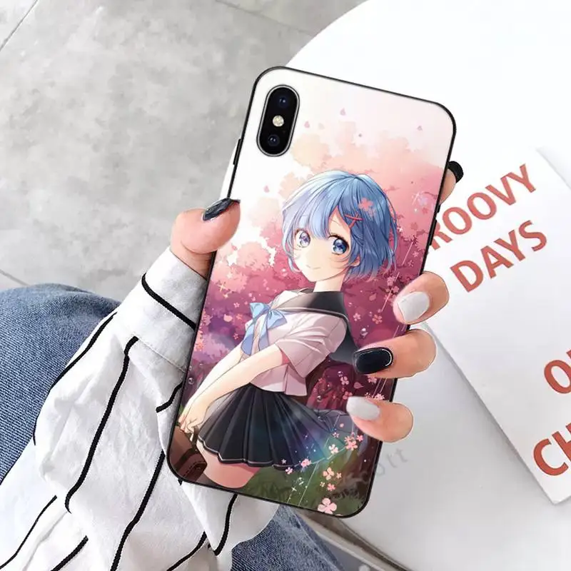 

Anime Re Zero Rem Phone Case for iPhone 11 12 mini pro XS MAX 8 7 6 6S Plus X 5S SE 2020 XR
