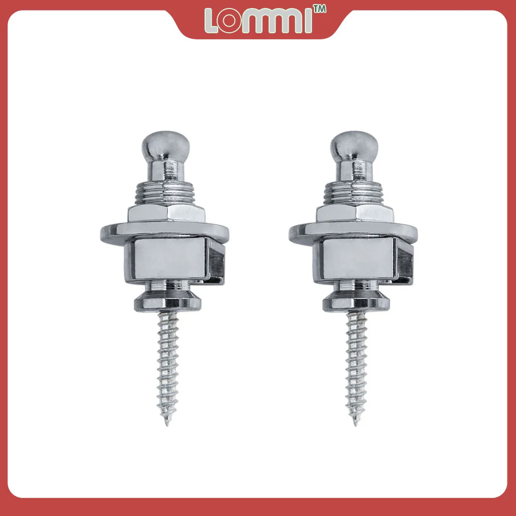 Замок-замок LOMMI для гитарного ремня 2 шт. хромированный замок с ремешком