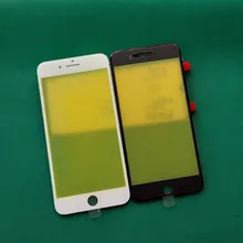 12pcs Cold Press Front Screen Glass with Middle Frame For iPhone 8 7 6s 6 Plus 5 5s Outer Glass Lens Replacement Repair Parts