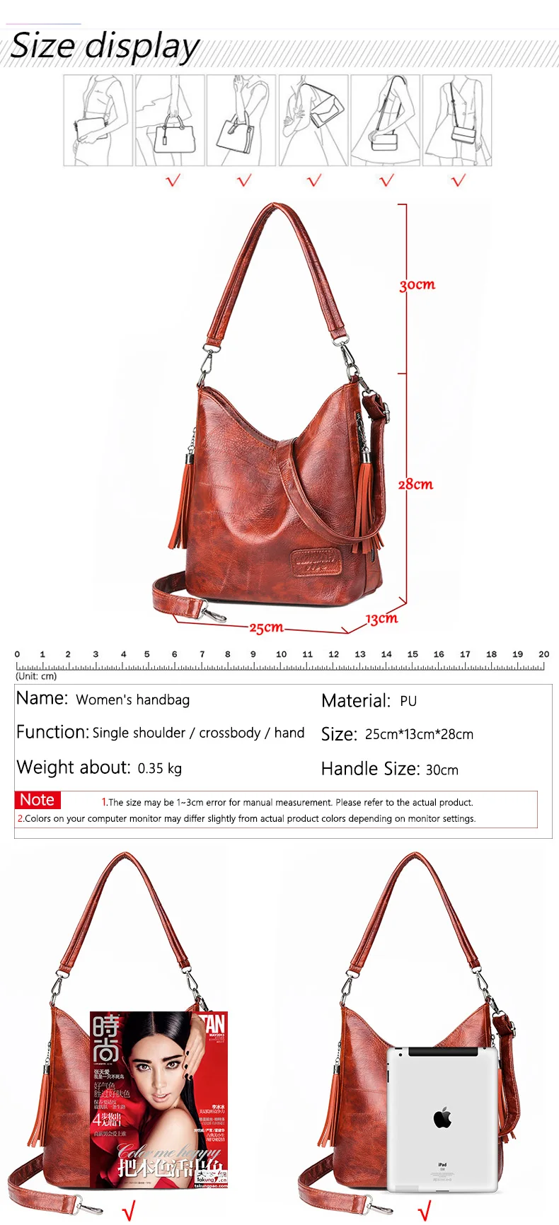 Vintage Female Shoulder Messenger Bag Ladies Soft PU Leather Crossbody Bags For Women Handbag Sac Fashion Tassel Bucket Bag