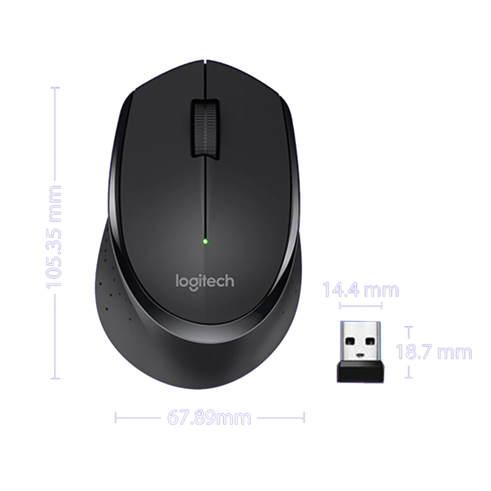 Беспроводная мышь Logitech M275 1000 точек/дюйм USB с нано приемником для бизнеса и