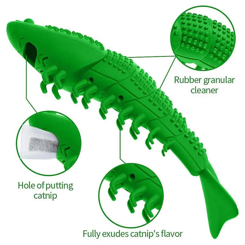 

Pet Cat Toys Shrimp Shaped Soft Silicone Mint Toothbrush Cat Catnip Cleaning Teeth Chew Interactive Toy Pet Supplies