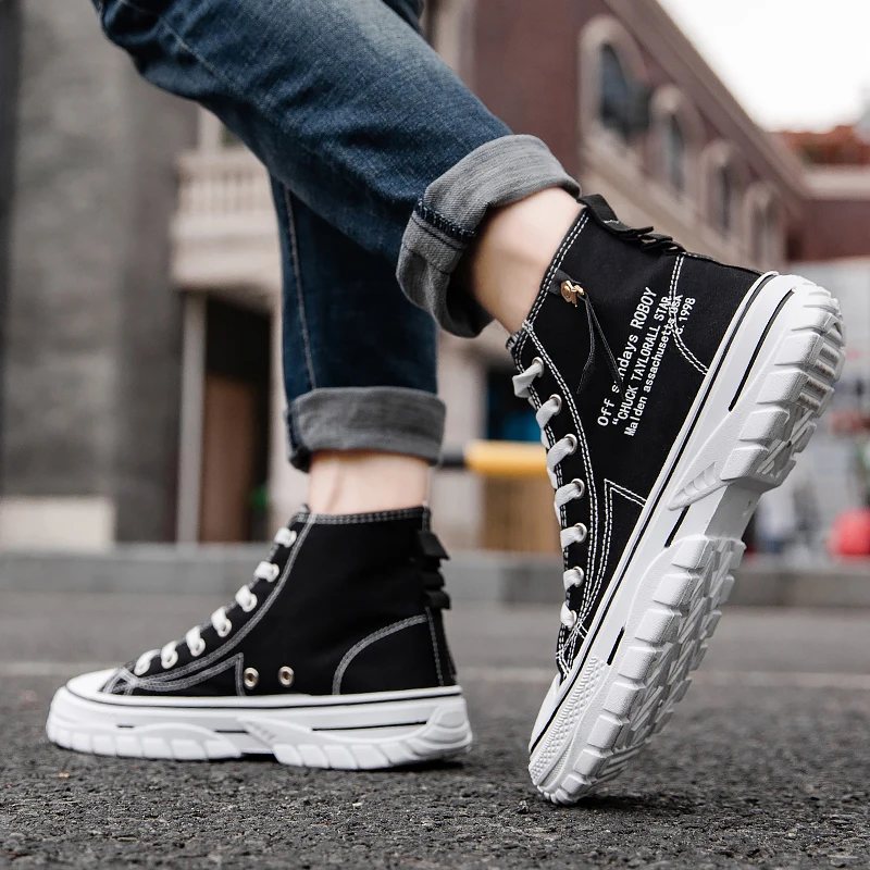 

Mens Shoes Canvas Shoe Summer New Fashion Breathable Vulcanized Shoes Designer Creativity Little White Shoes Height Casual Shoes