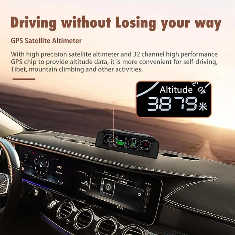 Автомобильный инклинометр транспортир с GPS широту и долготу компасом скоростью