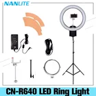 Светодиодная кольцесветильник лампа NanGuang, CN-R640 дюйма, для фото-, видеостудий, телефона, 640 светодиодный со штативом