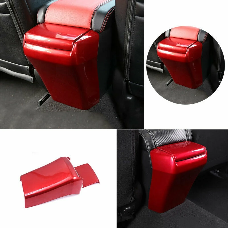 

Red Rear Air Outlet Vent Anti-Kick Panel Trim Armrest Box Anti-Kick Plate for HONDA Civic 10Th 2016-2021