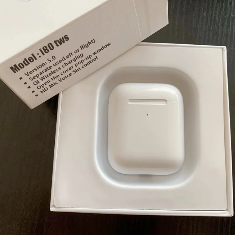 i80 white Оригинальные I200 TWS с умным сенсором Беспроводные Bluetooth 5,0 наушники Реплика Arie2 Беспроводная зарядка наушники PK i9000 для IOS - Цвет: i80 white