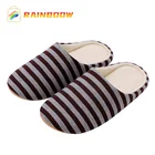 Тапки Домашние хлопковые унисекс, противоскользящие, в полоску, теплые, домашние тапочки, Прямая поставка, розничная продажа