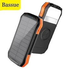 16000mAh Wireless Solar Power Bank for iPhone 12 Samsung S21 Poverbank PD 18W External Battery Wirel