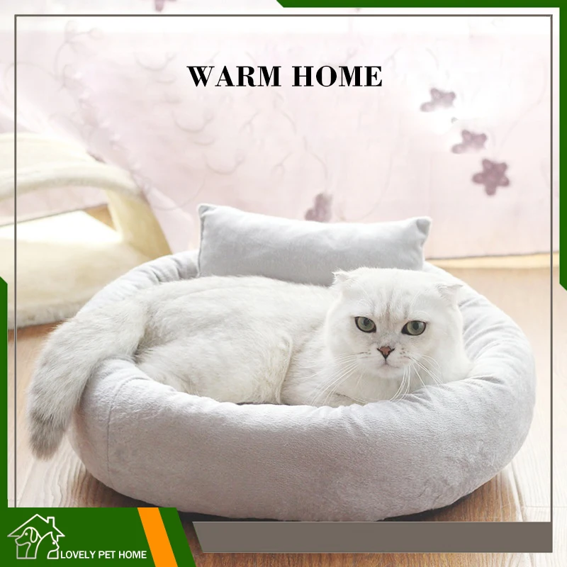 Зимнее теплое одеяло для сна домашних животных мягкая кровать кошек|Кровати и