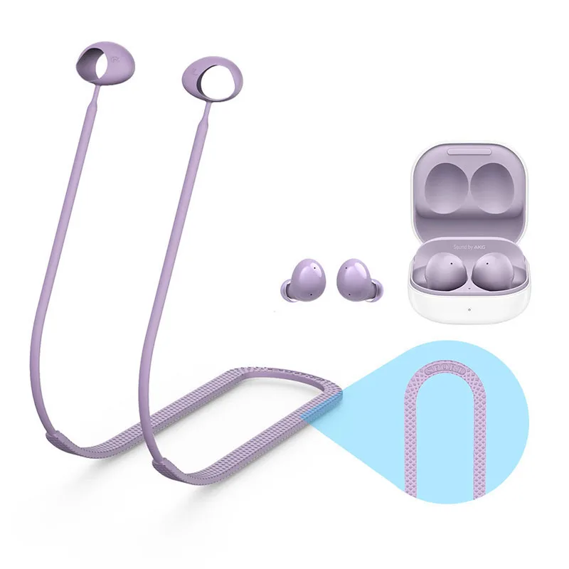 

Earphone Accessory Anti-Lost Rope Silicone Neck Lanyard for Samsung Sangsung Glaxy Buds 2 Anti-Lost Lanyard Earphone Accessories