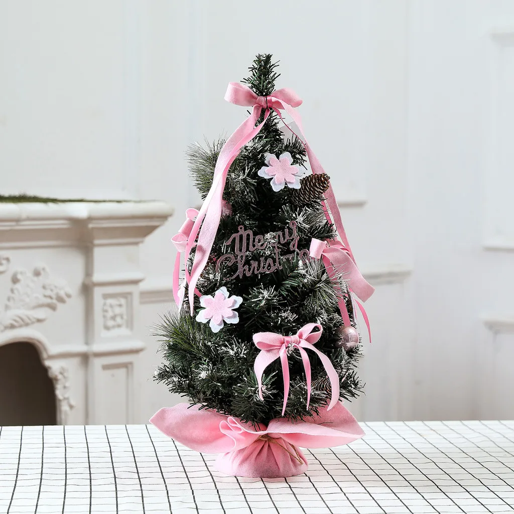 pink 10# светодиодный искусственный настольный мини-елка украшения фестиваль миниатюрное дерево украшения - Цвет: pink