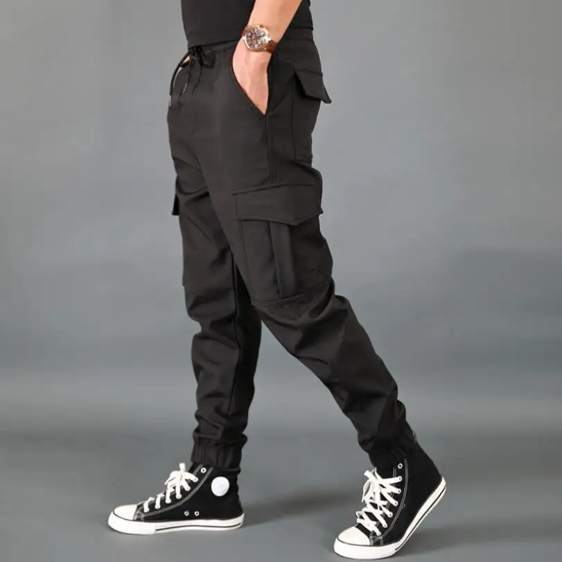 

2020 Summer Breathable thin section Casual pants Men Loose Elastic waist trousers Man Multi-Pocket Pants Big Size 6XL w674