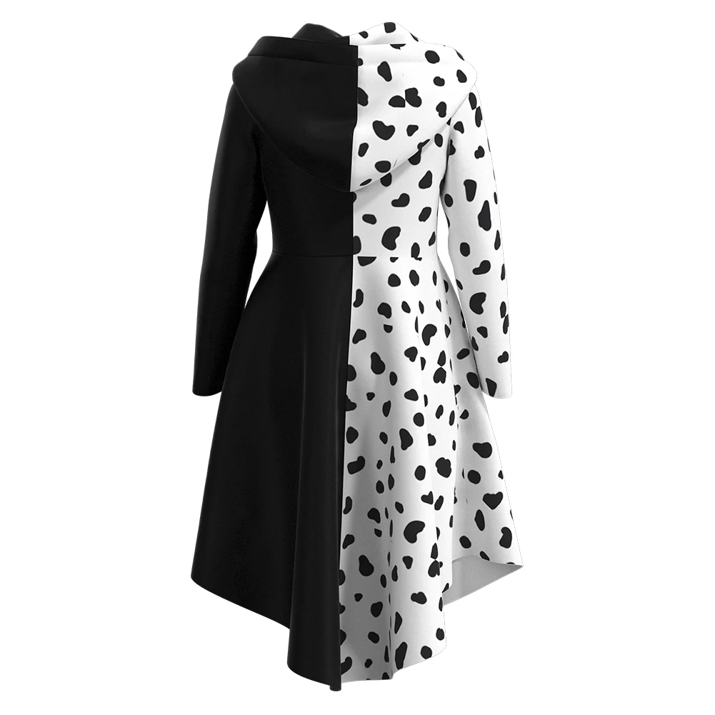 Детский костюм для косплея Cruella наряды костюмы на Хэллоуин карнавальный |