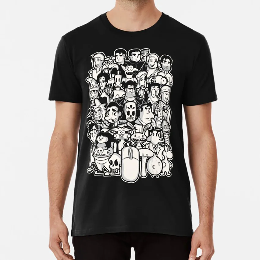 Точка и нажмите Футболка грим щупальца вудруф гоблинов обезьяна Гектор hoborobo