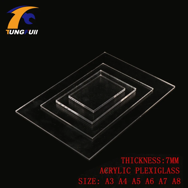 TUNGFULL 7 мм резка акрилового листа пластиковая прозрачная панель из перспекса 6