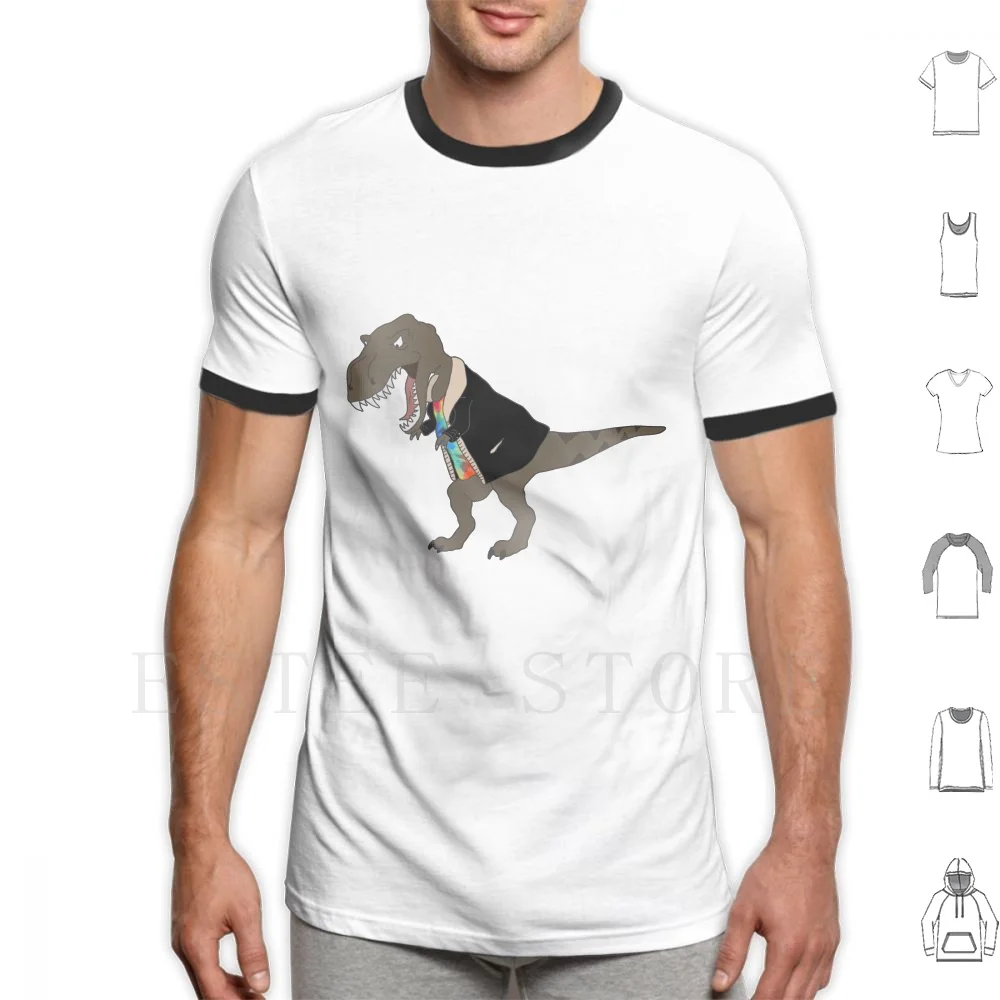 Seventiesaurus Rex T Shirt Cotton Men DIY Print Dinosaur Tyrannosaurus Sharp Tooth Seventies Leather Jacket
