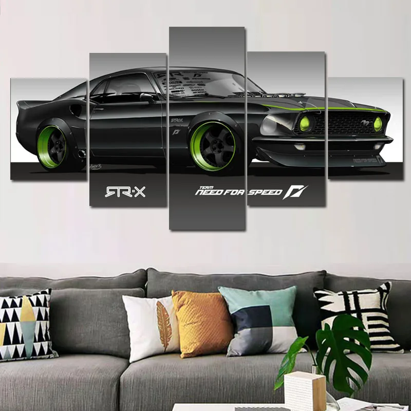 

Постер Gr-x Supercar 5 шт. HD, настенное украшение, живопись на холсте, домашний декор, декор для спальни, девочки, украшение для спальни