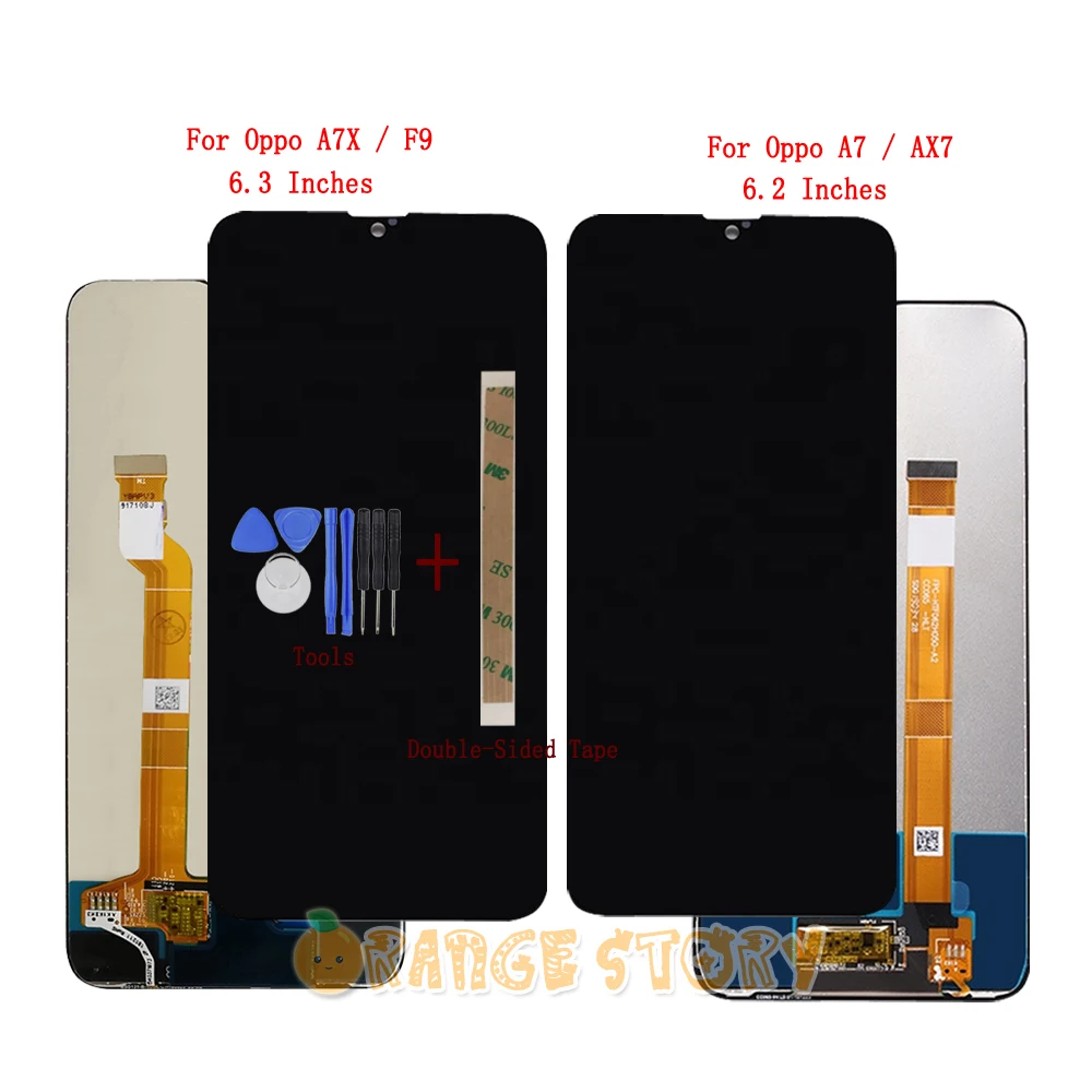Новый сенсор стекло монитор в сборе Замена для Oppo A7 A7N AX7 AX7N A7X F9 Полный ЖК дисплей