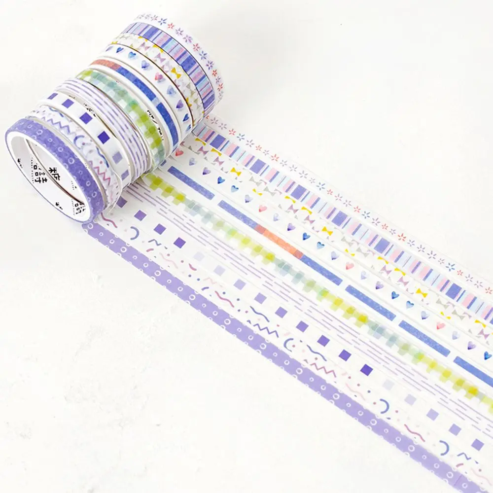 03 10 шт./лот красочная лента washi японский Бумага DIY планировщик изоляционная лента клейкая наклейки с лентами Декоративные Канцелярские Ленты - Цвет: 03