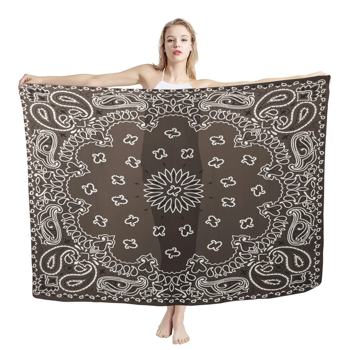 

Polynesia Tribla Print Lavalava Sarong Sand Free Beach Wear Bandana Print Towel Scarf Hawaiian Sarong Custom 3D Print Wholesale