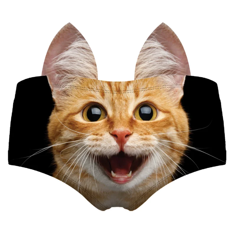 Трусы с принтом в виде животных для девочек нижнее белье из молочного шелка