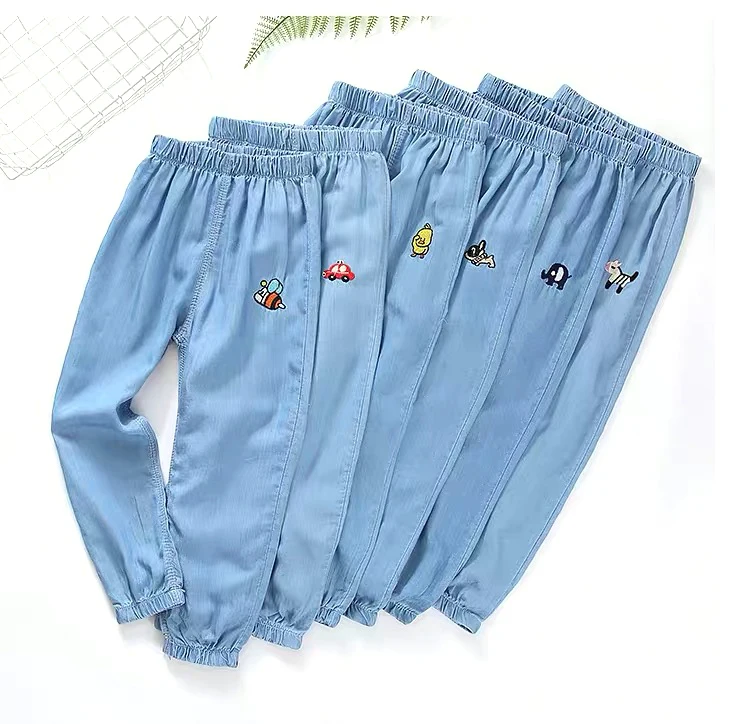 Одежда для мальчиков джинсы рваные детей джинсовые ультратонкие летние новые