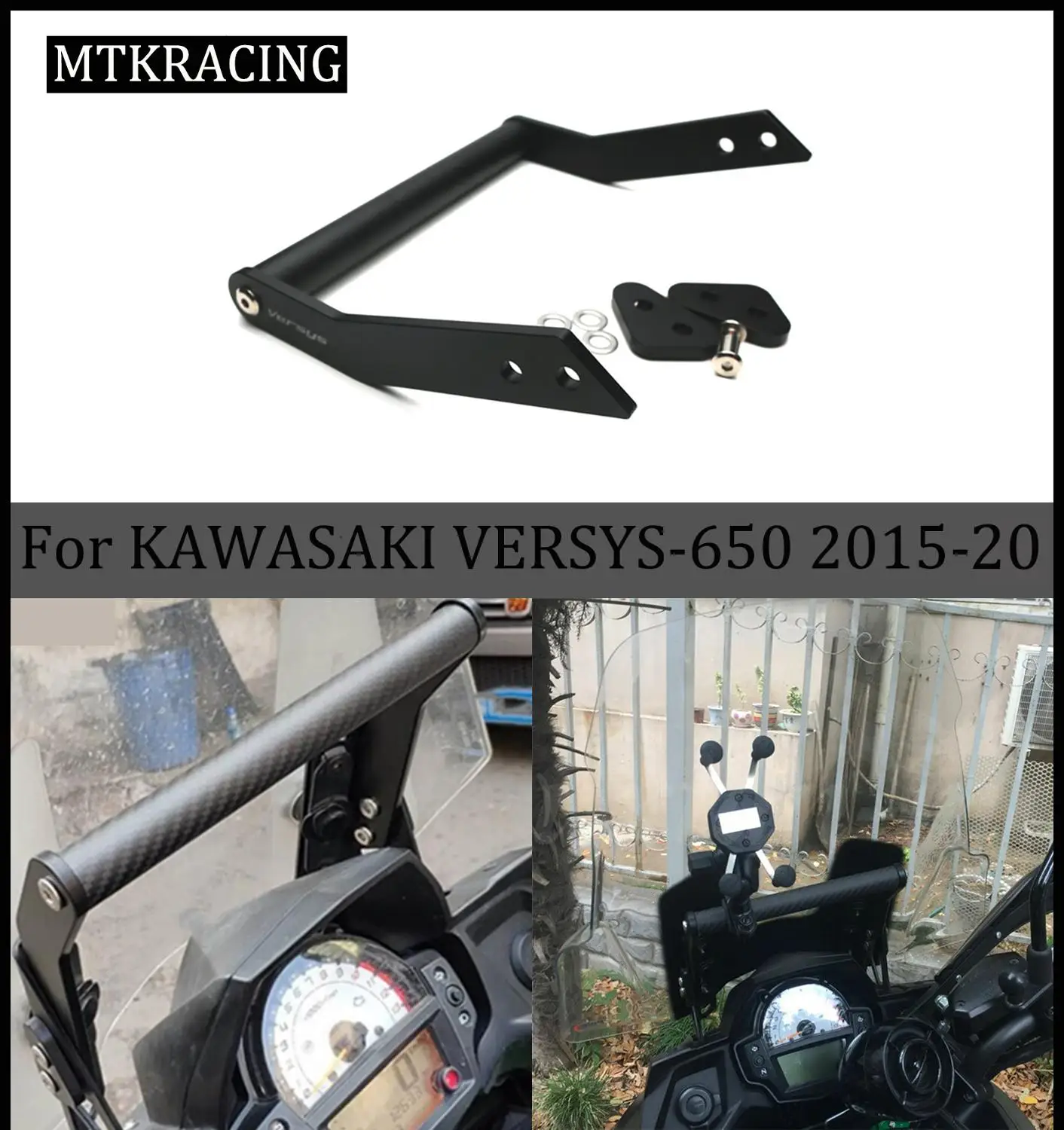 MTKRACING для KAWASAKI VERSYS 650 KLE 400 передний кронштейн мотоцикла держатель смартфона gps Бар
