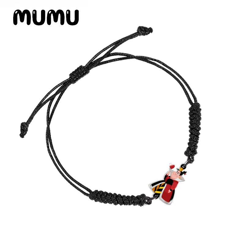 2021 новый акриловый регулируемый браслет Алиса в стране чудес Красный Черный