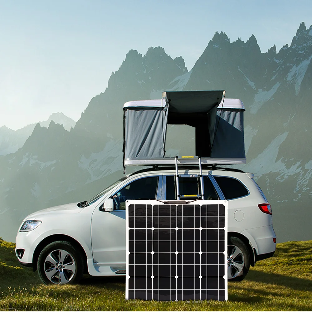 Солнечная батарея панель 12v Комплект Гибкая 50 Вт солнечное зарядное устройство