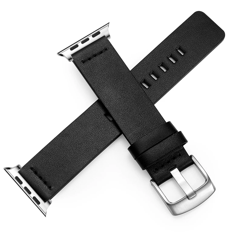 

Origianl Genuine Leather band for Apple Watch 6 5 4 3 Sport Watch Strap Band Quick Release Loop Bracelet 38 40 42 44mm connector