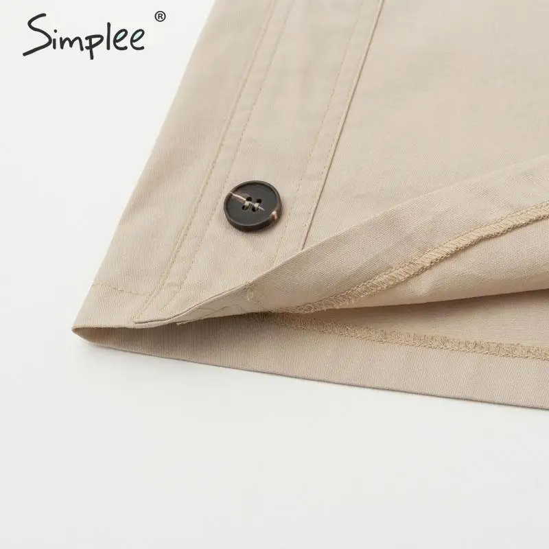 Simplee элегантный пояс Женский Тренч двубортный Осень-зима женские длинные тренчи