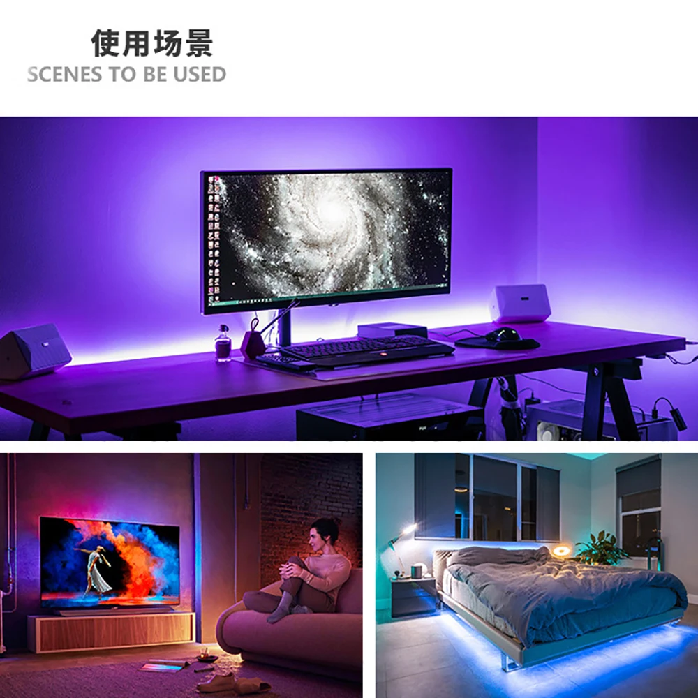 Светодиодная лента RGB 2835 с Bluetooth-управлением USB гибкая лампа 5 В диодами для
