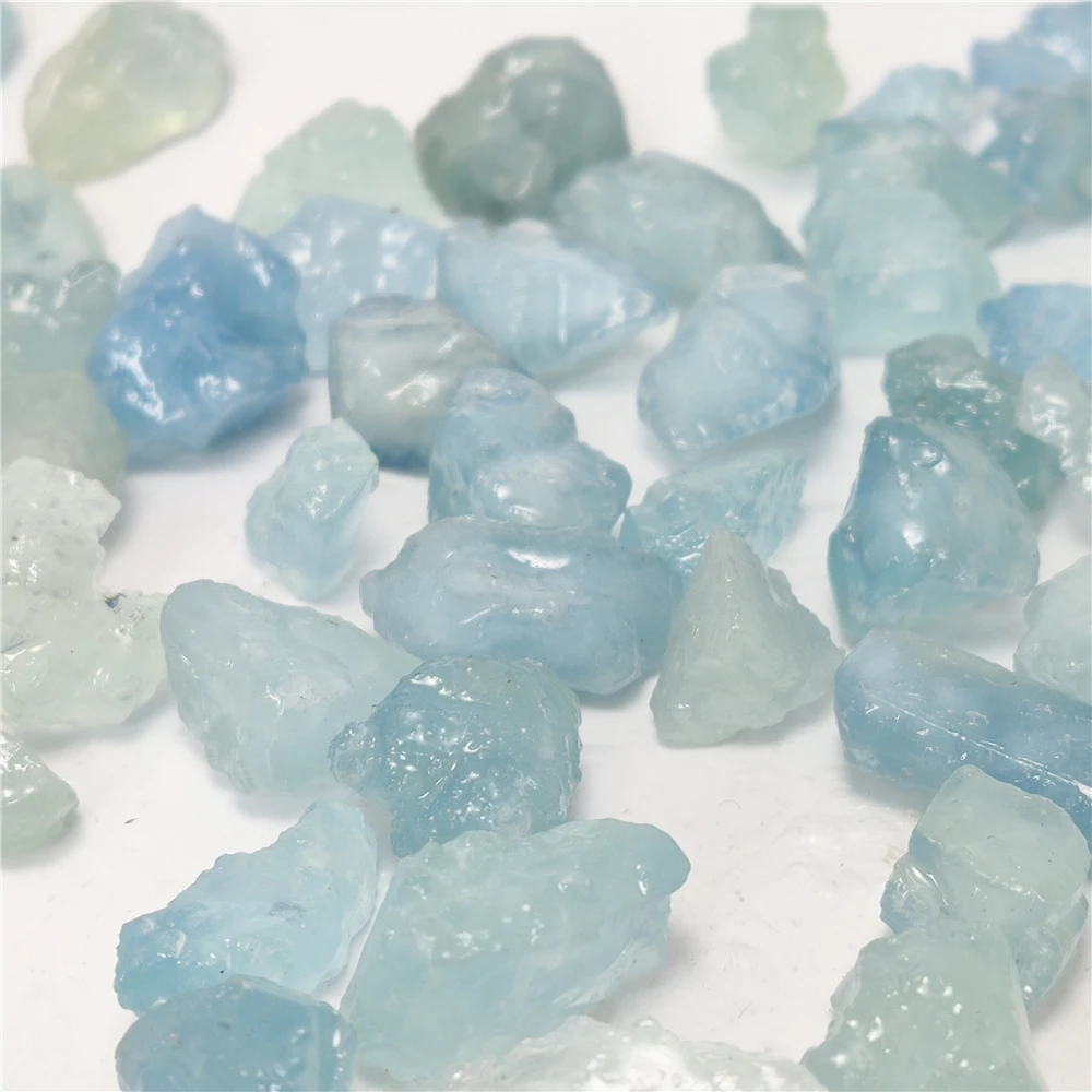

10g Reiki Healing Natural Aquamarine Beryl Gemstone Crystal Stone Mineral Specimen Diy Materials for Jewellery Making