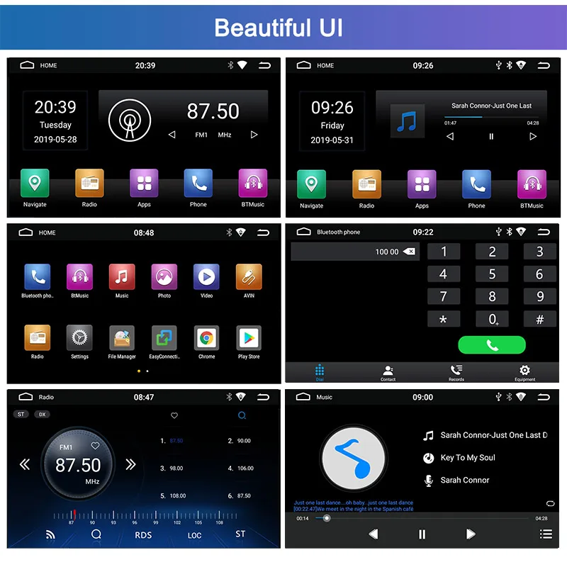 Автомобильная Мультимедийная система 2 Гб + 32 ГБ android 9 0 7 дюймов 1080P GPS BT Wi-Fi FM AM RDS DAB