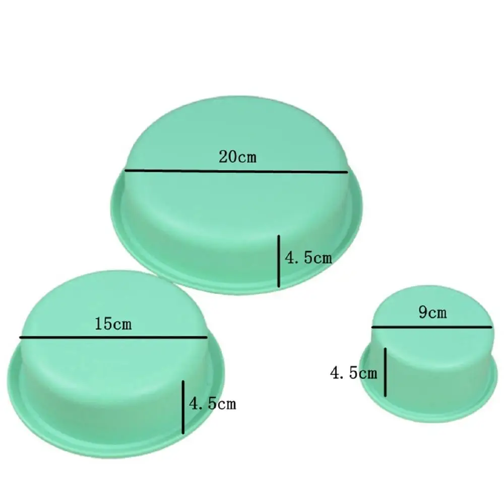 3 шт./компл. противопригарная силиконовая основа круглая форма для кекса набор