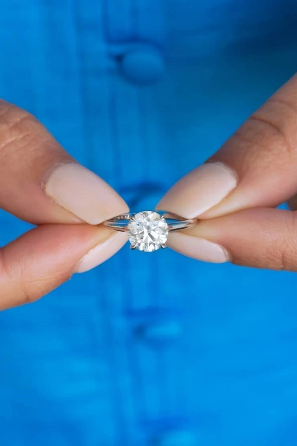

Crystal Diamond Zirconia 1 carat lab Diamond engagement ring